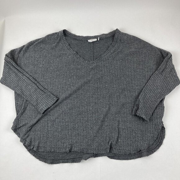 Out From Under Sweater Womens Gray Rough Hem Oversized - Picture 1 of 8